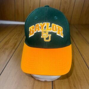 Captivating Headwear Baylor University Bears Hat Green Gold Adjustable Cap Mens